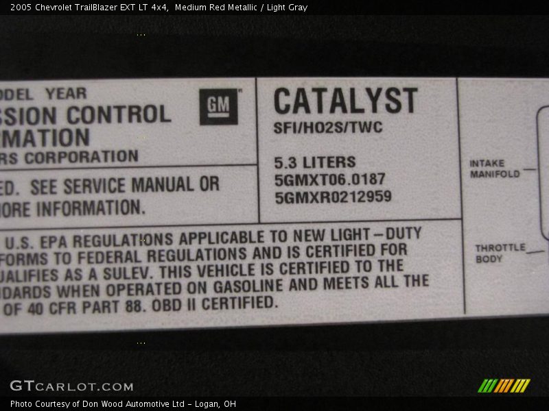 Medium Red Metallic / Light Gray 2005 Chevrolet TrailBlazer EXT LT 4x4