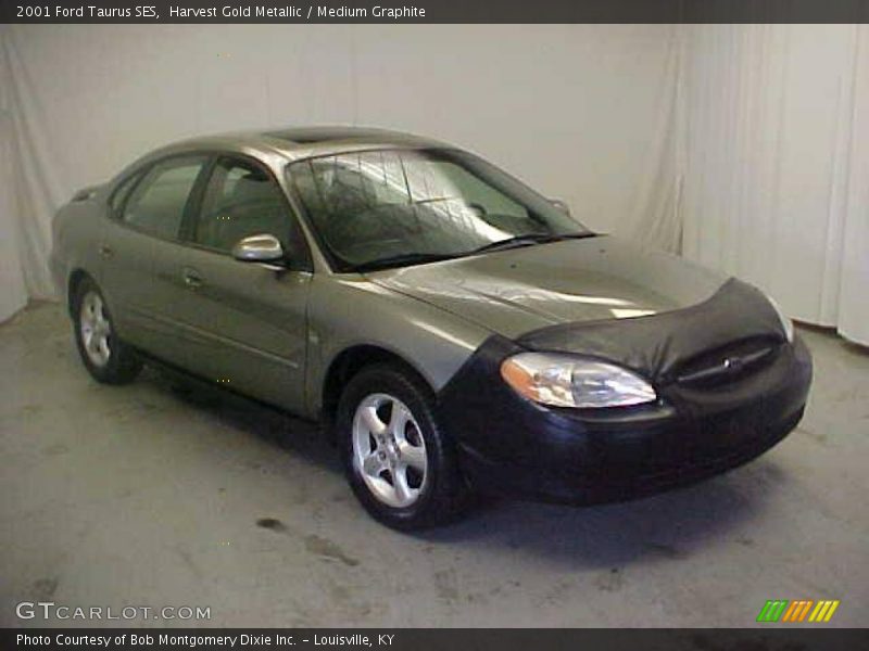 Harvest Gold Metallic / Medium Graphite 2001 Ford Taurus SES