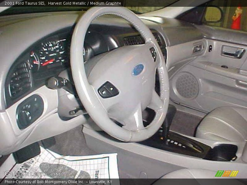 Harvest Gold Metallic / Medium Graphite 2001 Ford Taurus SES