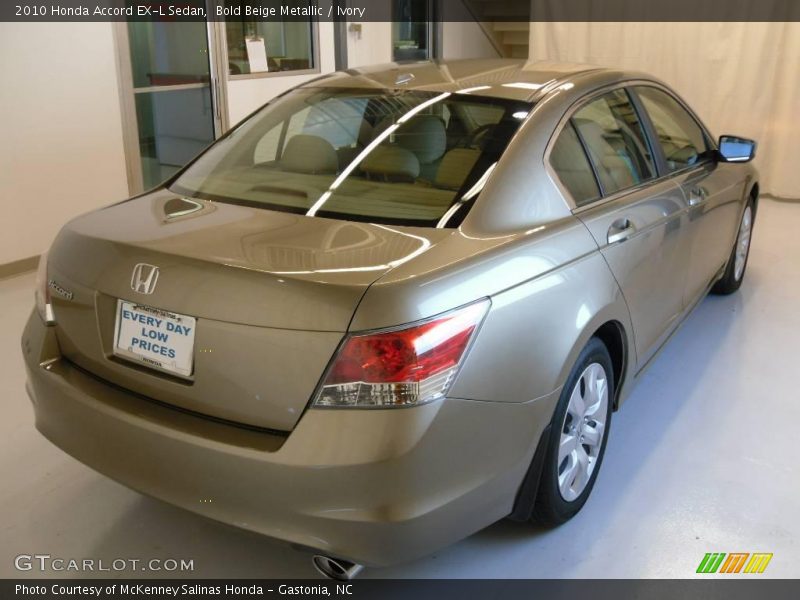 Bold Beige Metallic / Ivory 2010 Honda Accord EX-L Sedan