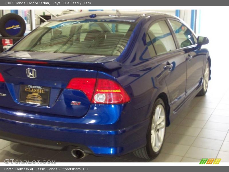 Royal Blue Pearl / Black 2007 Honda Civic Si Sedan