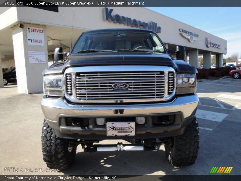 Black / Medium Parchment 2001 Ford F250 Super Duty Lariat Super Crew 4x4