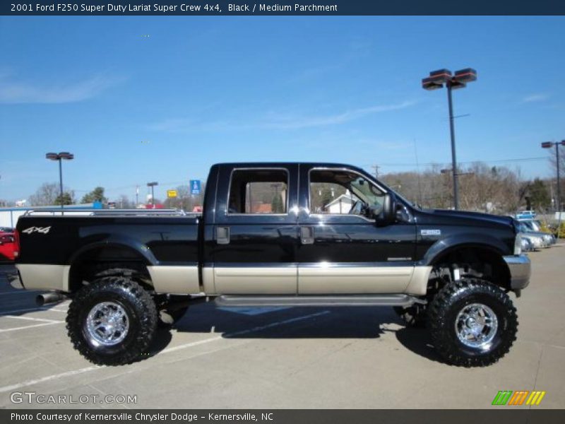 Black / Medium Parchment 2001 Ford F250 Super Duty Lariat Super Crew 4x4