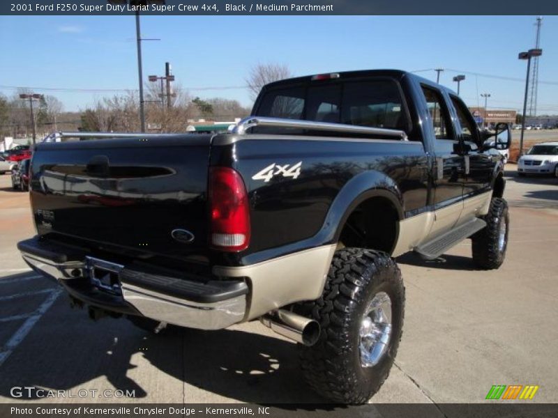 Black / Medium Parchment 2001 Ford F250 Super Duty Lariat Super Crew 4x4