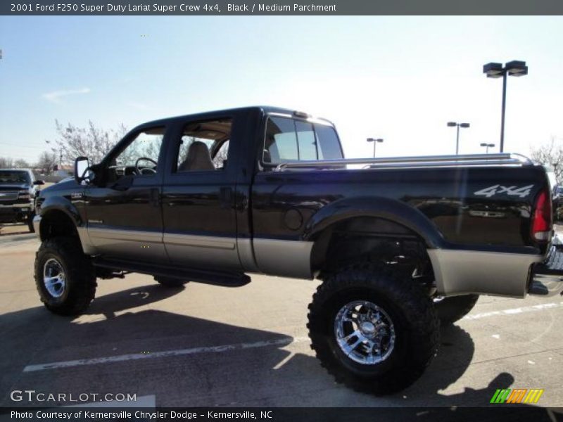 Black / Medium Parchment 2001 Ford F250 Super Duty Lariat Super Crew 4x4