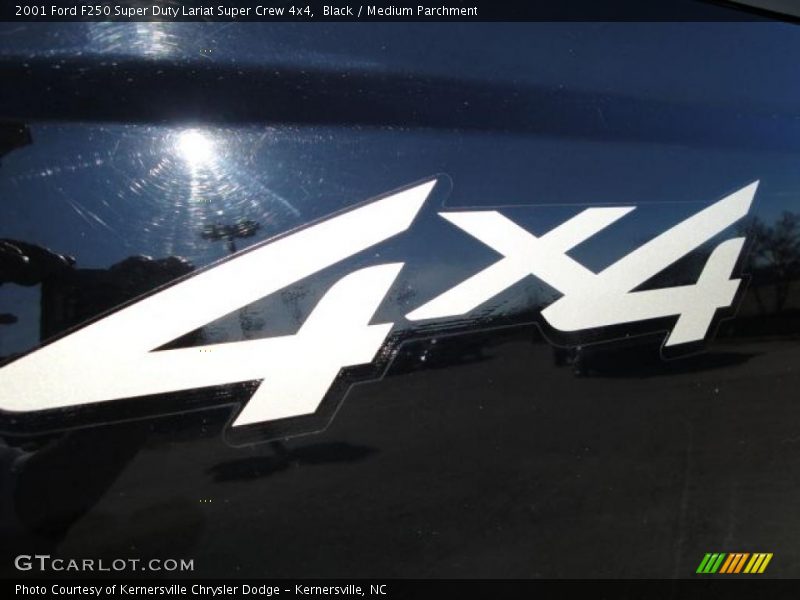 Black / Medium Parchment 2001 Ford F250 Super Duty Lariat Super Crew 4x4