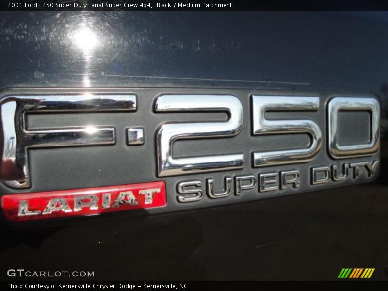 Black / Medium Parchment 2001 Ford F250 Super Duty Lariat Super Crew 4x4