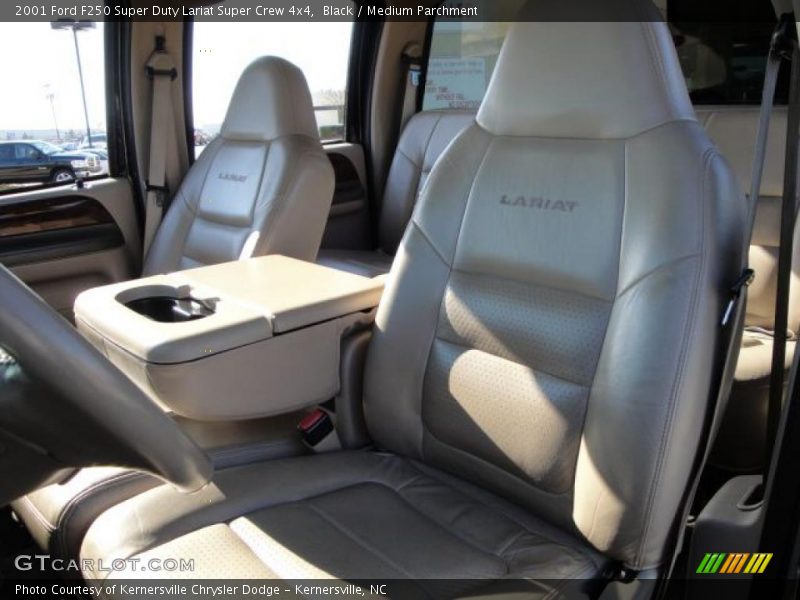 Black / Medium Parchment 2001 Ford F250 Super Duty Lariat Super Crew 4x4