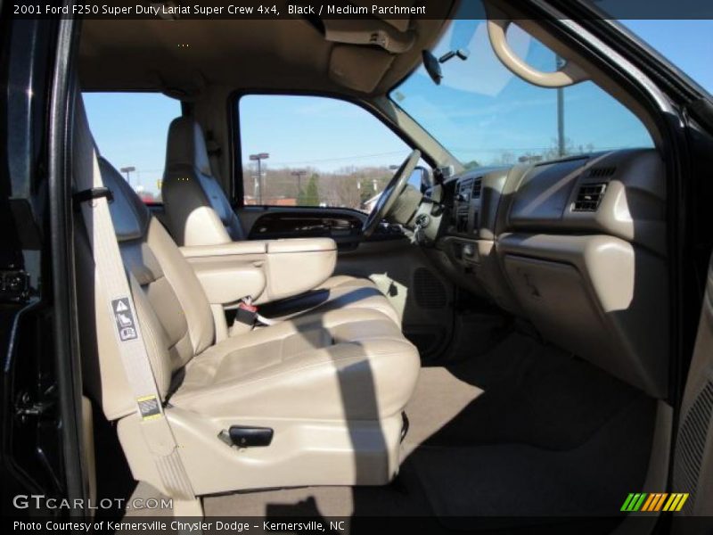 Black / Medium Parchment 2001 Ford F250 Super Duty Lariat Super Crew 4x4