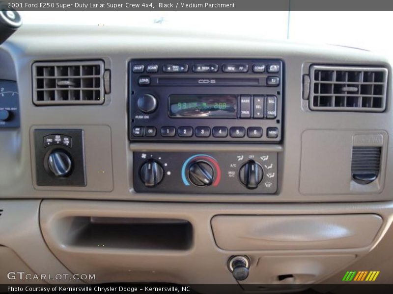 Black / Medium Parchment 2001 Ford F250 Super Duty Lariat Super Crew 4x4