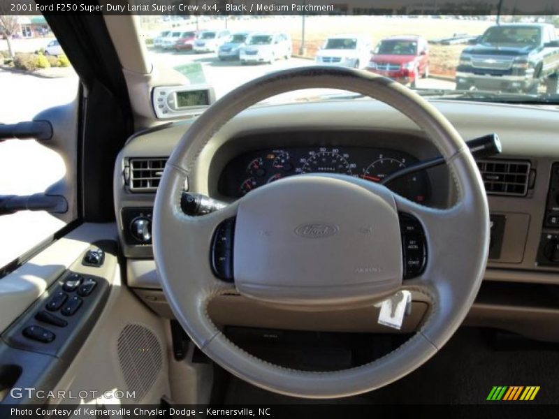 Black / Medium Parchment 2001 Ford F250 Super Duty Lariat Super Crew 4x4