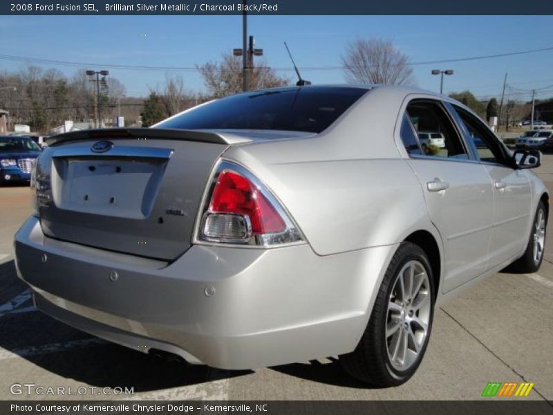 Brilliant Silver Metallic / Charcoal Black/Red 2008 Ford Fusion SEL