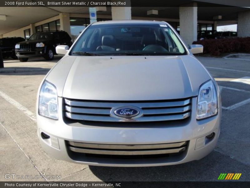 Brilliant Silver Metallic / Charcoal Black/Red 2008 Ford Fusion SEL