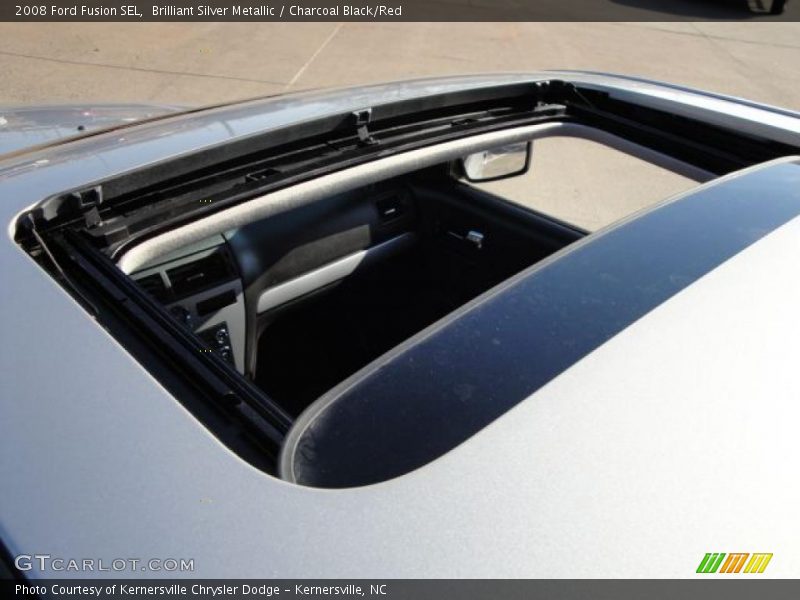 Brilliant Silver Metallic / Charcoal Black/Red 2008 Ford Fusion SEL