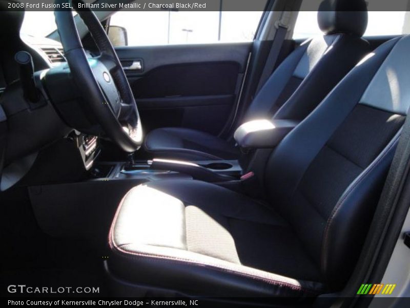 Brilliant Silver Metallic / Charcoal Black/Red 2008 Ford Fusion SEL