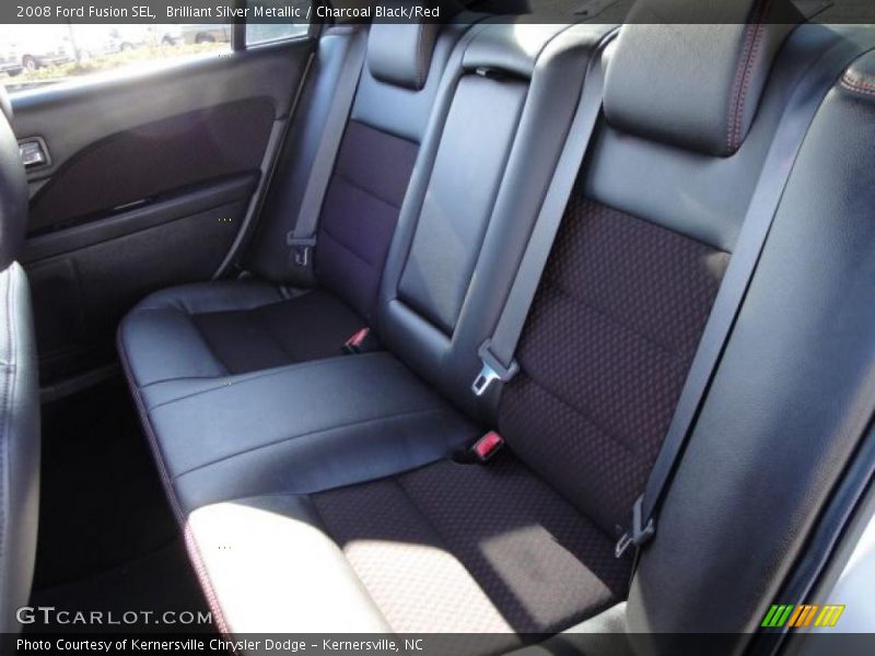 Brilliant Silver Metallic / Charcoal Black/Red 2008 Ford Fusion SEL
