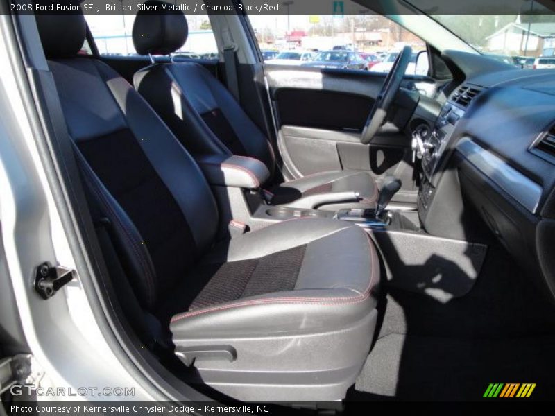Brilliant Silver Metallic / Charcoal Black/Red 2008 Ford Fusion SEL