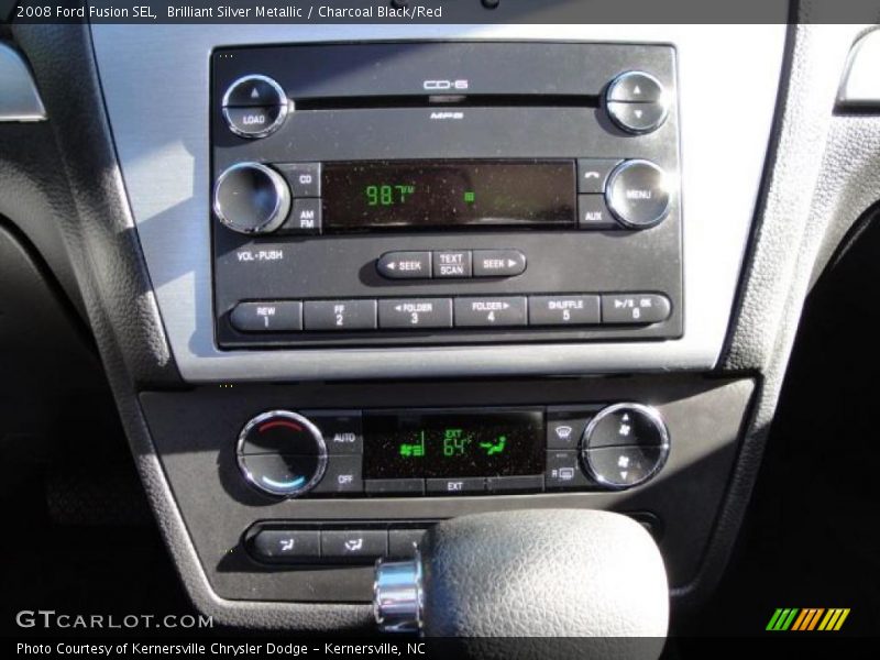 Brilliant Silver Metallic / Charcoal Black/Red 2008 Ford Fusion SEL