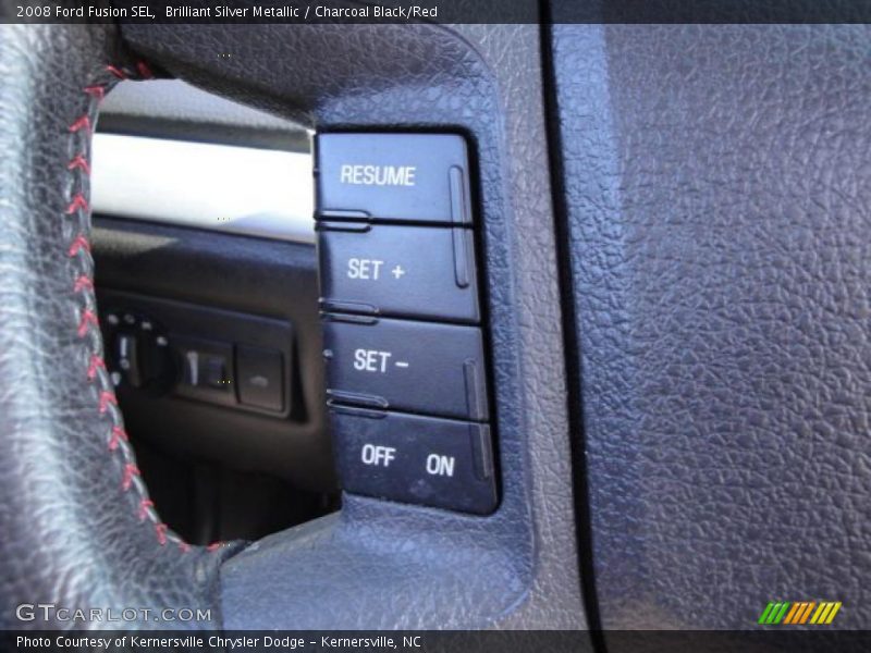 Brilliant Silver Metallic / Charcoal Black/Red 2008 Ford Fusion SEL