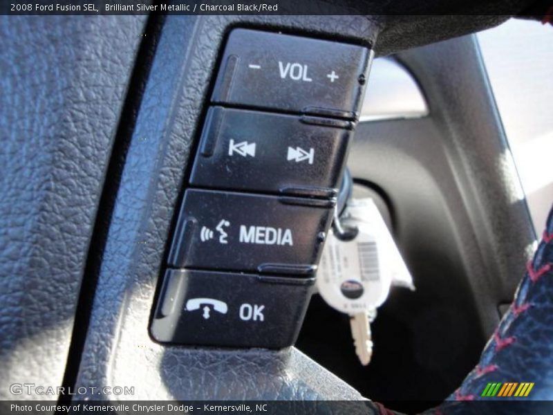 Brilliant Silver Metallic / Charcoal Black/Red 2008 Ford Fusion SEL