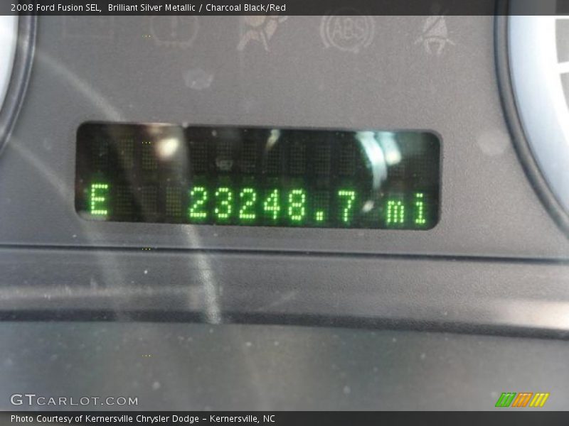 Brilliant Silver Metallic / Charcoal Black/Red 2008 Ford Fusion SEL