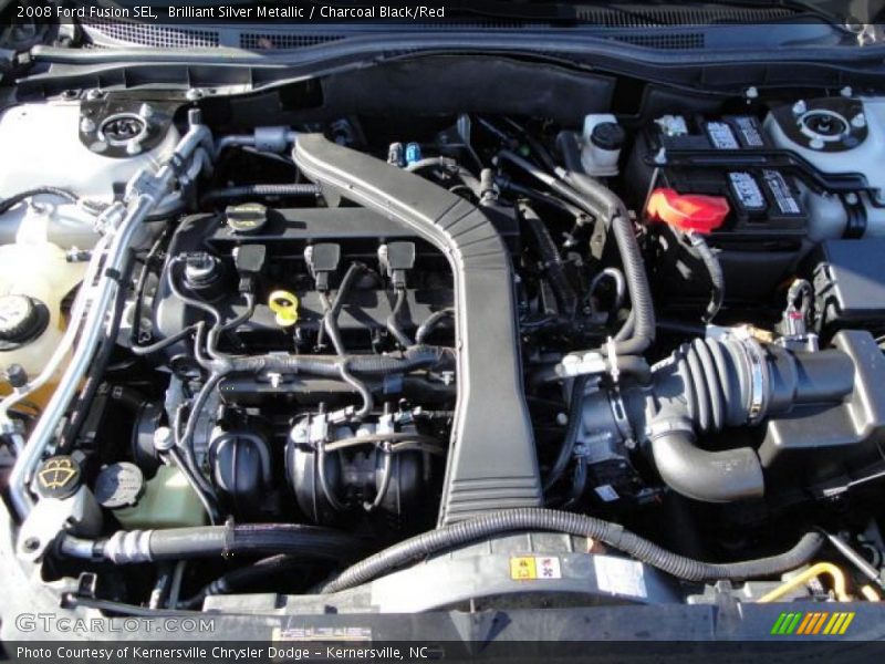 Brilliant Silver Metallic / Charcoal Black/Red 2008 Ford Fusion SEL