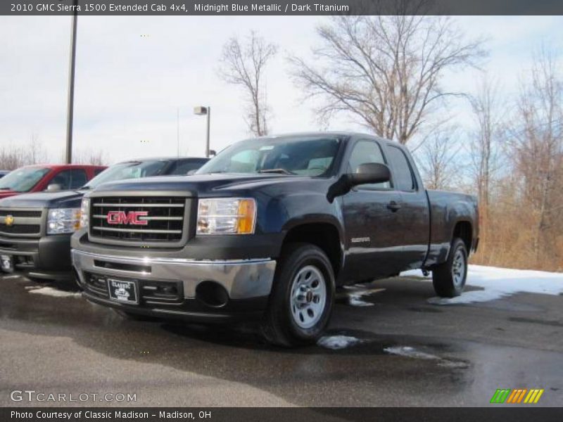 Midnight Blue Metallic / Dark Titanium 2010 GMC Sierra 1500 Extended Cab 4x4