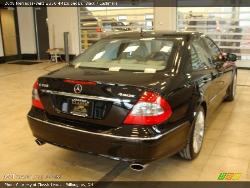 Black / Cashmere 2008 Mercedes-Benz E 350 4Matic Sedan