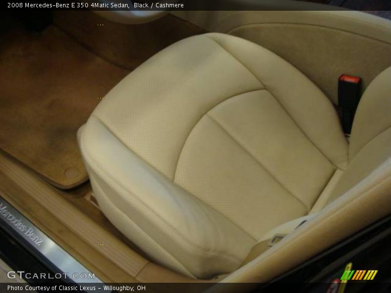 Black / Cashmere 2008 Mercedes-Benz E 350 4Matic Sedan