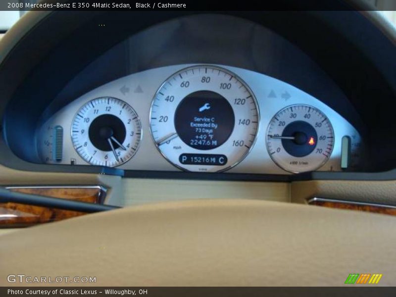 Black / Cashmere 2008 Mercedes-Benz E 350 4Matic Sedan