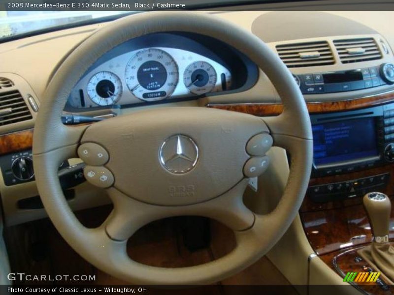 Black / Cashmere 2008 Mercedes-Benz E 350 4Matic Sedan
