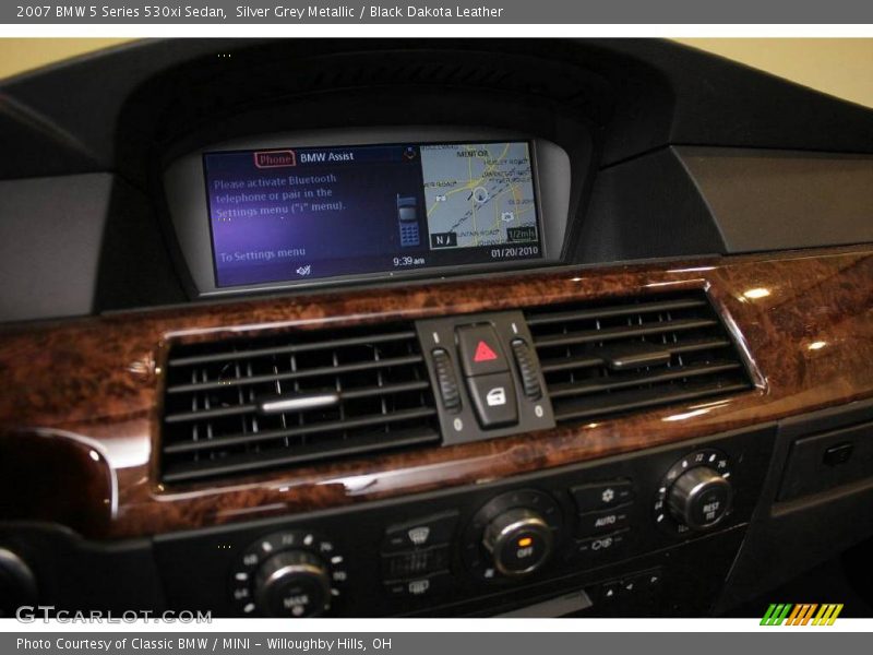 Silver Grey Metallic / Black Dakota Leather 2007 BMW 5 Series 530xi Sedan