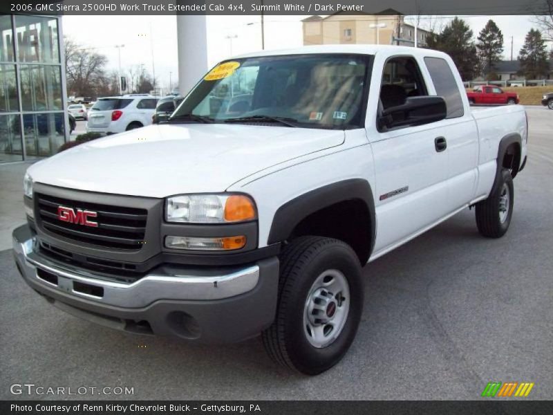Summit White / Dark Pewter 2006 GMC Sierra 2500HD Work Truck Extended Cab 4x4