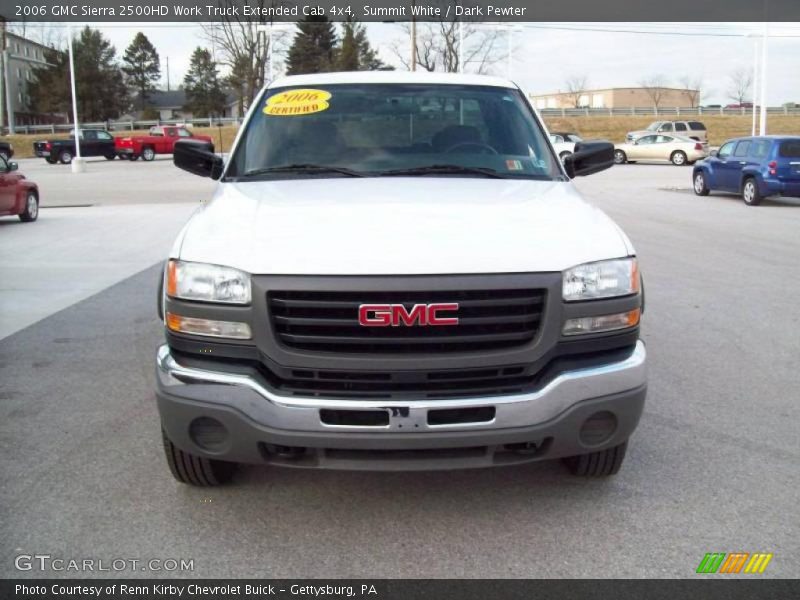Summit White / Dark Pewter 2006 GMC Sierra 2500HD Work Truck Extended Cab 4x4