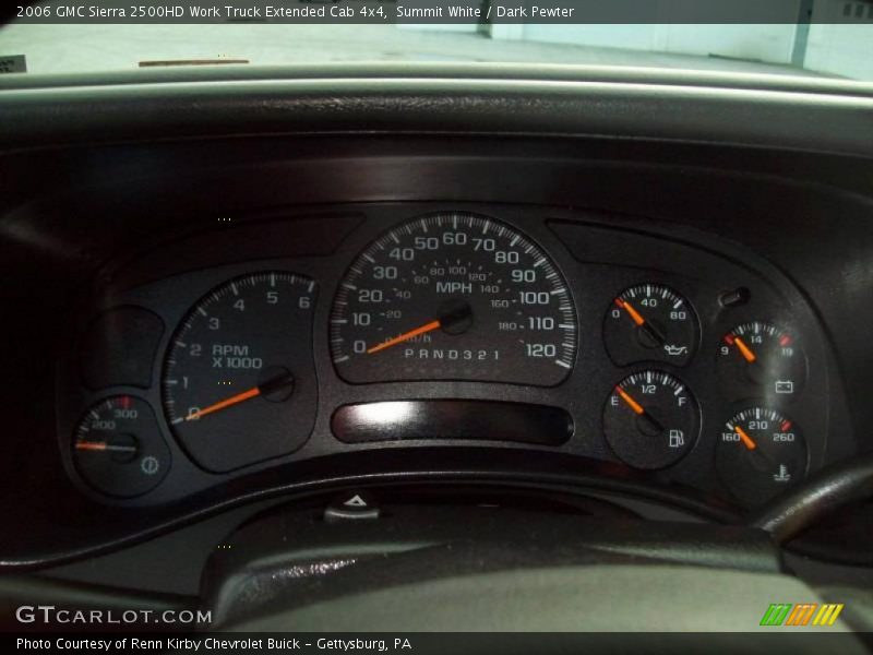 Summit White / Dark Pewter 2006 GMC Sierra 2500HD Work Truck Extended Cab 4x4