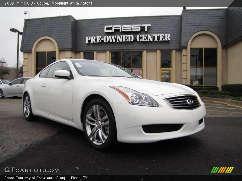 Moonlight White / Stone 2009 Infiniti G 37 Coupe