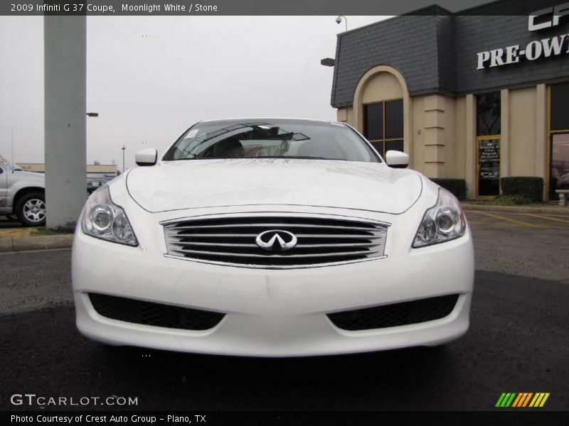 Moonlight White / Stone 2009 Infiniti G 37 Coupe