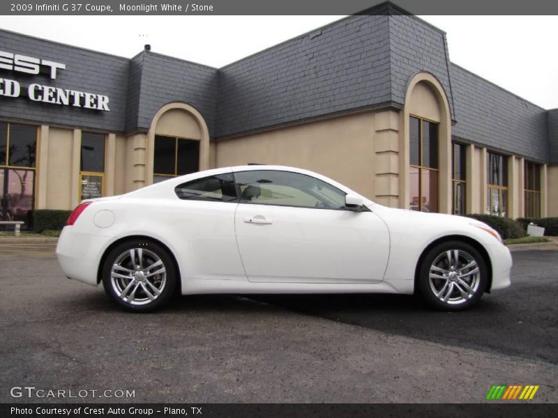 Moonlight White / Stone 2009 Infiniti G 37 Coupe