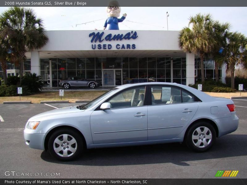 Silver Blue / Beige 2008 Hyundai Sonata GLS