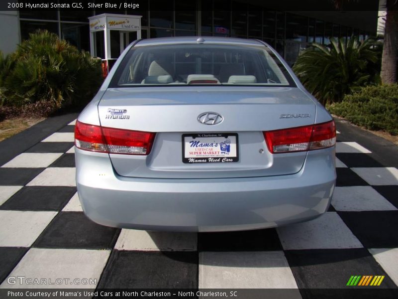 Silver Blue / Beige 2008 Hyundai Sonata GLS