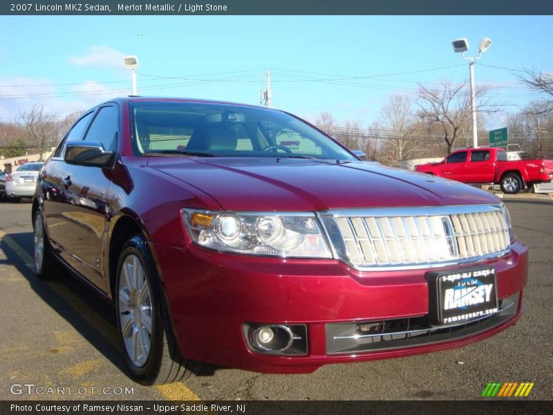 Merlot Metallic / Light Stone 2007 Lincoln MKZ Sedan