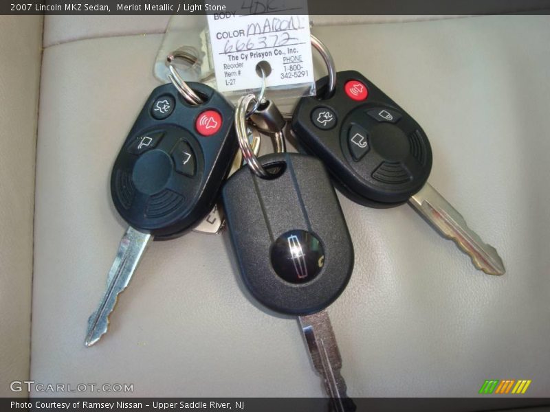 Merlot Metallic / Light Stone 2007 Lincoln MKZ Sedan