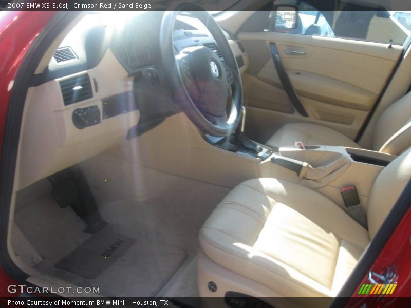 Crimson Red / Sand Beige 2007 BMW X3 3.0si