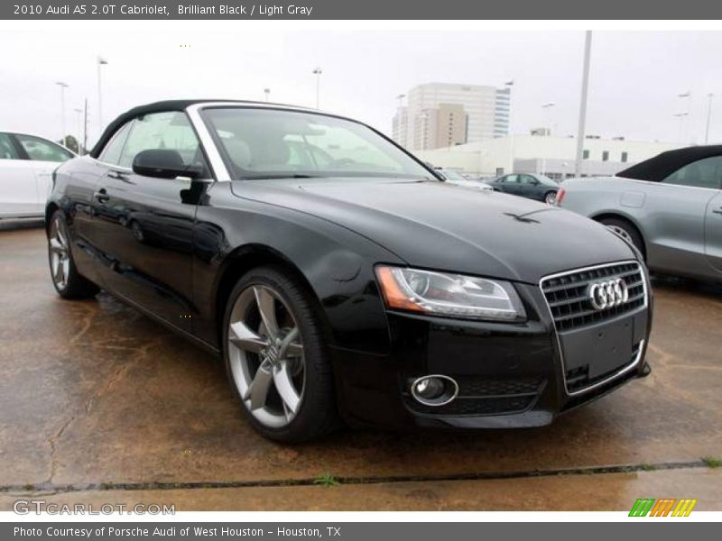 Brilliant Black / Light Gray 2010 Audi A5 2.0T Cabriolet