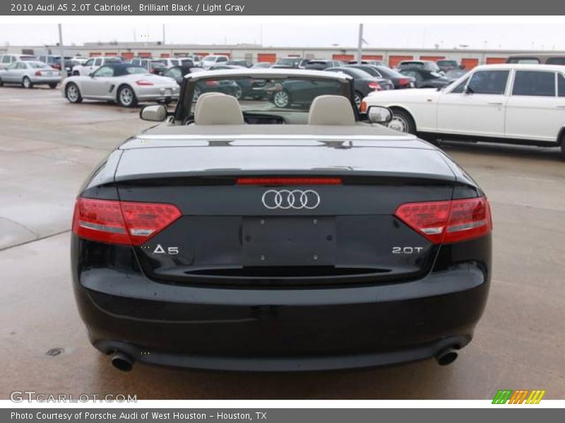 Brilliant Black / Light Gray 2010 Audi A5 2.0T Cabriolet