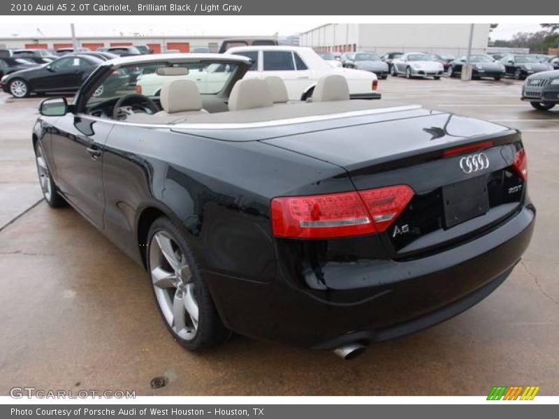 Brilliant Black / Light Gray 2010 Audi A5 2.0T Cabriolet