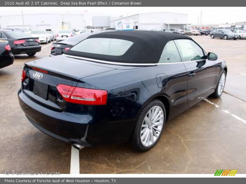 Deep Sea Blue Pearl Effect / Cinnamon Brown 2010 Audi A5 2.0T Cabriolet
