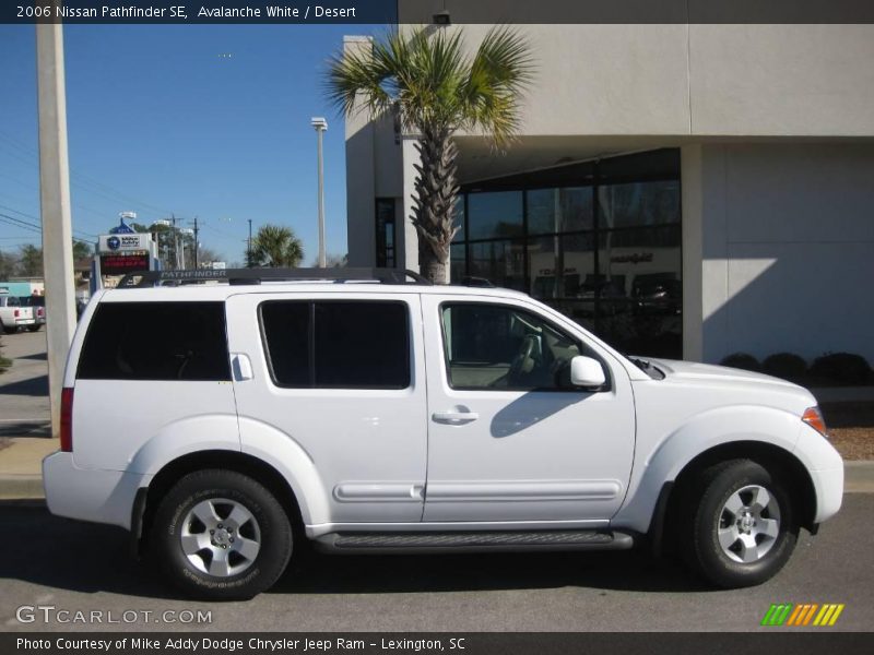 Avalanche White / Desert 2006 Nissan Pathfinder SE