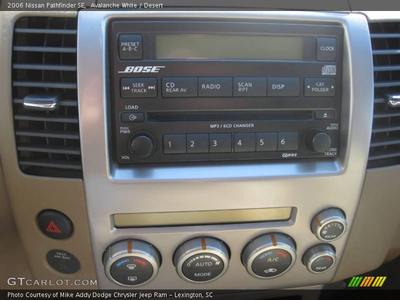 Avalanche White / Desert 2006 Nissan Pathfinder SE