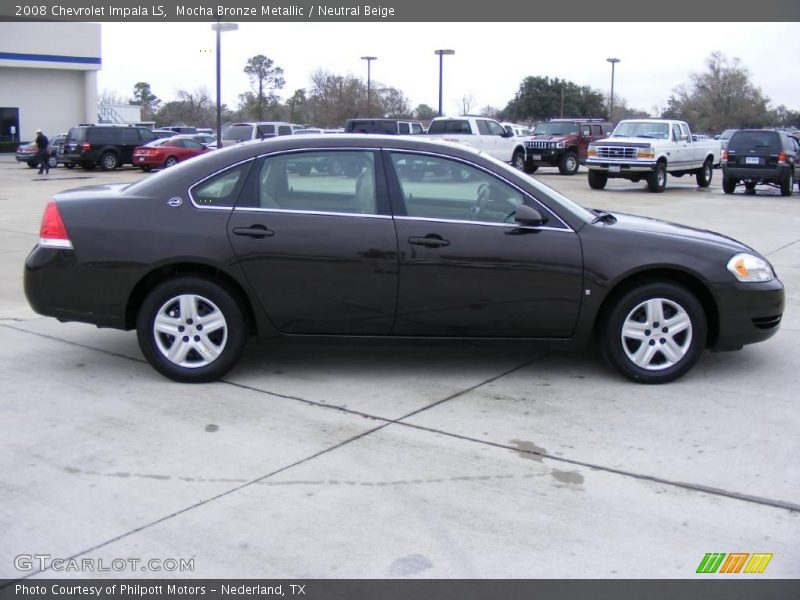 Mocha Bronze Metallic / Neutral Beige 2008 Chevrolet Impala LS